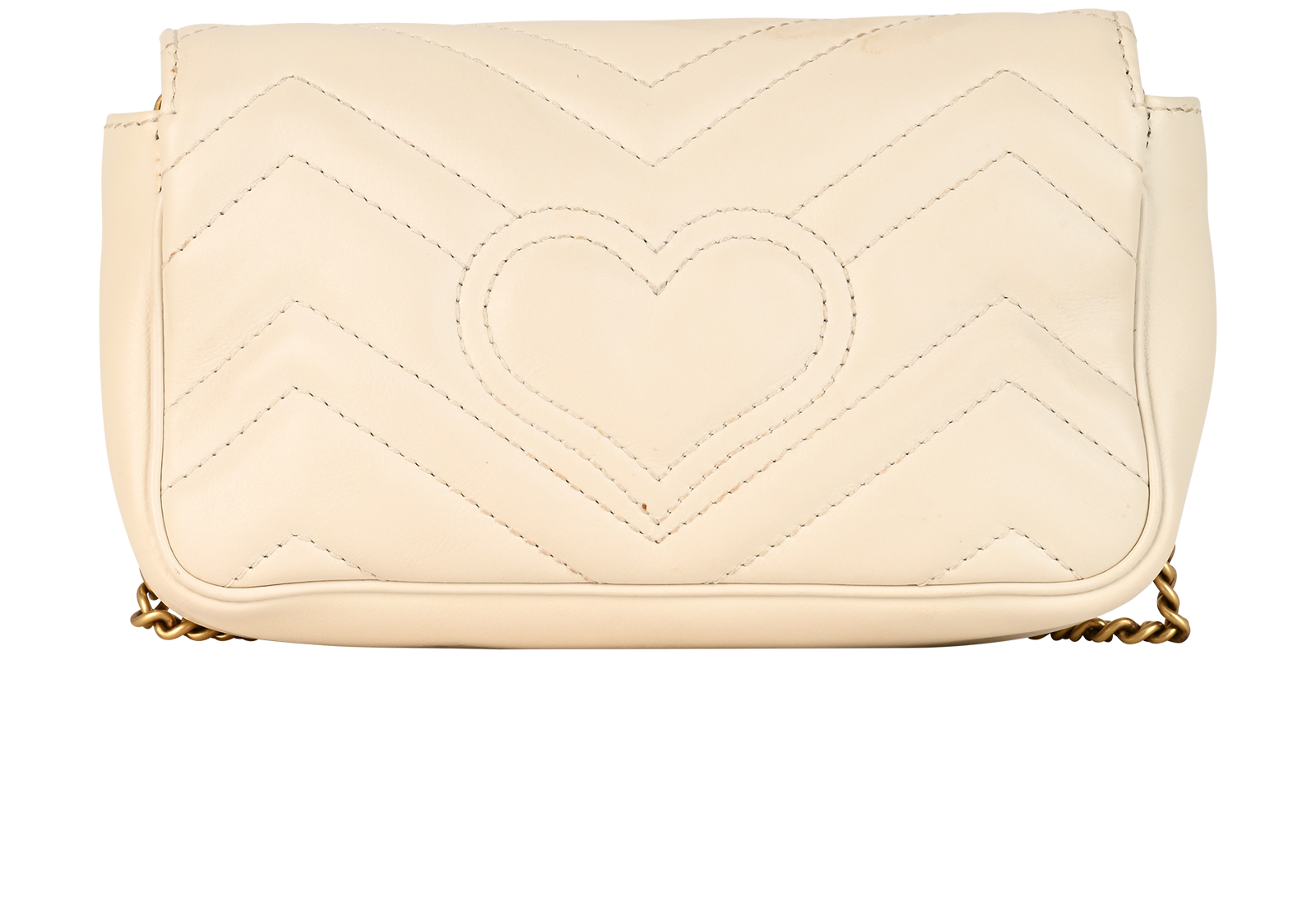 Super Mini GG Marmont, &pound;520, Handbags, Cream, Leather, Back view